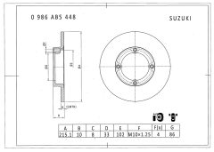 BOSCH 0986AB5448 — Disc de frână