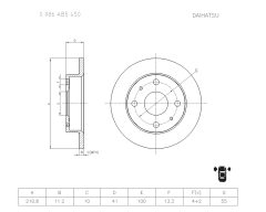 BOSCH 0986AB5450 — Disc de frână