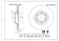 BOSCH 0986AB5465 — Тормозной диск