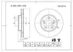 BOSCH 0986AB5498 — Disc de frână