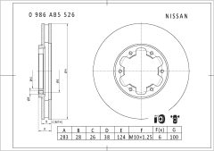 BOSCH 0986AB5526 — Disc de frână
