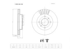 BOSCH 0986AB5528 — Тормозной диск