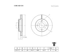 BOSCH 0986AB5534 — Тормозной диск