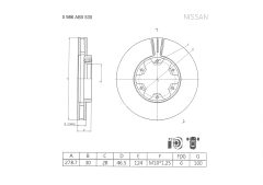 BOSCH 0986AB5535 — Тормозной диск