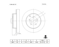 BOSCH 0986AB5557 — Disc de frână