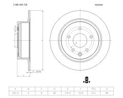BOSCH 0986AB5558 — Тормозной диск