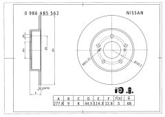 BOSCH 0986AB5562 — Disc de frână