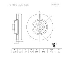 BOSCH 0986AB5566 — Тормозной диск