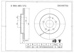 BOSCH 0986AB5572 — Тормозной диск