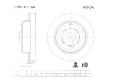 BOSCH 0986AB5584 — Тормозной диск