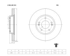 BOSCH 0986AB5853 — Disc de frână