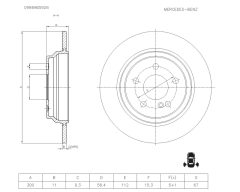 BOSCH 0986AB5926 — Тормозной диск