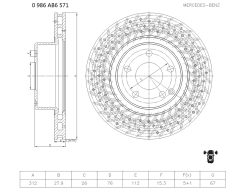BOSCH 0986AB6571 — Тормозной диск