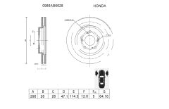BOSCH 0986AB6628 — Тормозной диск