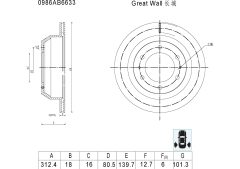 BOSCH 0986AB6633 — Тормозной диск