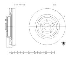 BOSCH 0986AB6675 — Тормозной диск