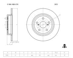 BOSCH 0986AB6676 — Тормозной диск