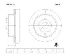 BOSCH 0986AB9570 — Disc de frână