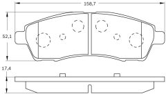 BOSCH 0986BB0112 — Plăcuțe de frână disc