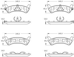 BOSCH 0986BB0150 — Plăcuțe de frână disc