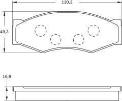 BOSCH 0986BB0523 — Plăcuțe de frână disc