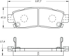 BOSCH 0986BB0734 — Plăcuțe de frână disc