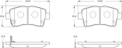 BOSCH 0986BB0762 — Plăcuțe de frână disc