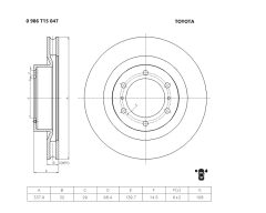 BOSCH 0986T15047 — Disc de frână