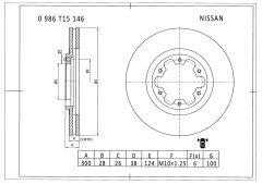 BOSCH 0986T15146 — Disc de frână