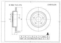 BOSCH 0986T15275 — Disc de frână