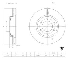 BOSCH 0986T15329 — Тормозной диск