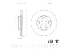BOSCH 0986T15348 — Тормозной диск