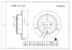 BOSCH 0986T15433 — Тормозной диск