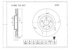 BOSCH 0986T15437 — Disc de frână