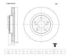 BOSCH 0986T16677 — Disc de frână