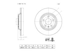 BOSCH 0986T16712 — Disc de frână