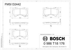 BOSCH 0986T18176 — Колодки тормозные дисковые