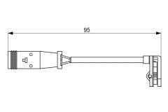 BOSCH 1987473036 — Avertizor de uzură plăcuțe de frână