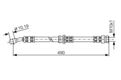 BOSCH 1987476076 — Furtun de frână