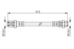 BOSCH 1987476144 — Тормозной шланг