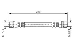 BOSCH 1987476203 — Тормозной шланг