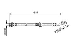 BOSCH 1987476363 — Furtun de frână