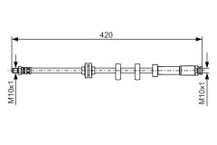 BOSCH 1987476637 — Furtun de frână