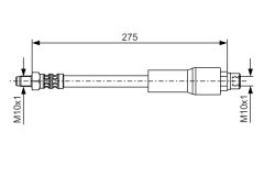 BOSCH 1987476649 — Тормозной шланг