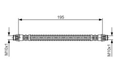 BOSCH 1987476674 — Тормозной шланг