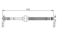 BOSCH 1987476868 — Furtun de frână