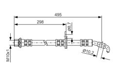 BOSCH 1987476962 — Furtun de frână