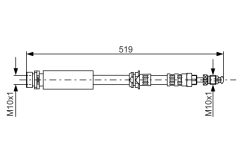 BOSCH 1987476993 — Furtun de frână