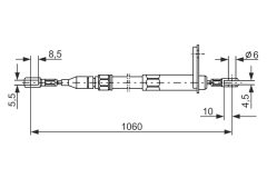 BOSCH 1987477047 — Cablu frână de mână