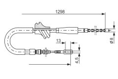 BOSCH 1987477054 — Cablu frână de mână